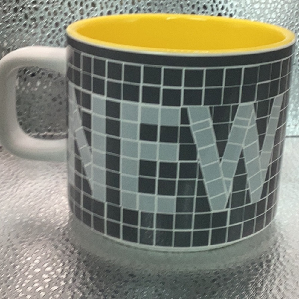 Starbucks Black and Yellow Mosaic Mug